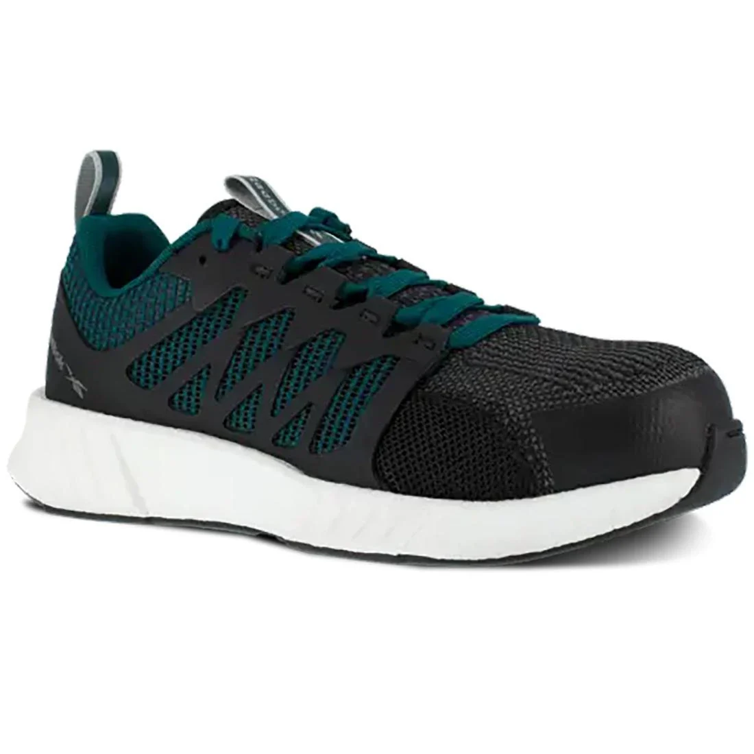 Women's Fusion Flexweave™ Composite-Toe Athletic Work Shoe Black/Teal - Image 5