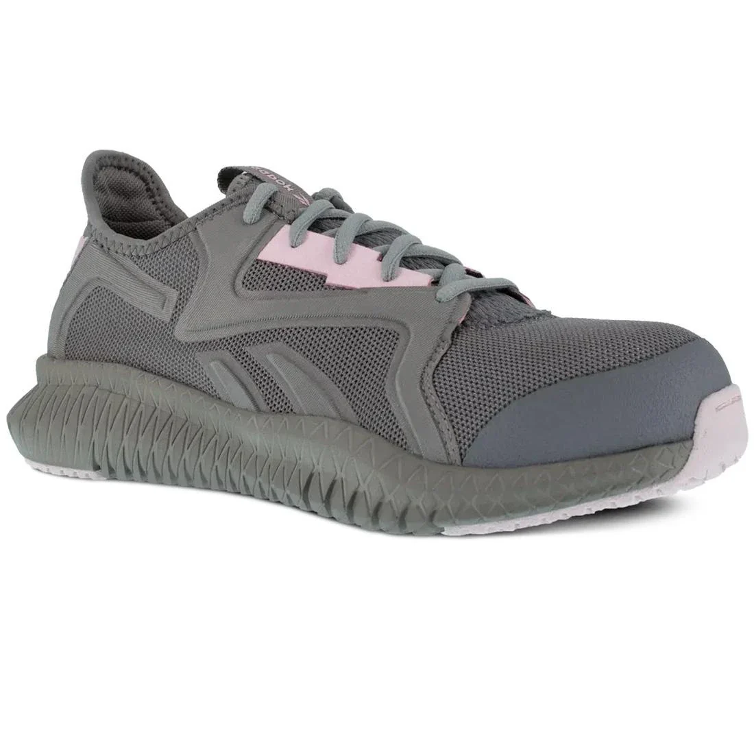 Women's Flexagon 3.0 Composite-Toe Athletic Work Shoe Grey/Pink - Image 2