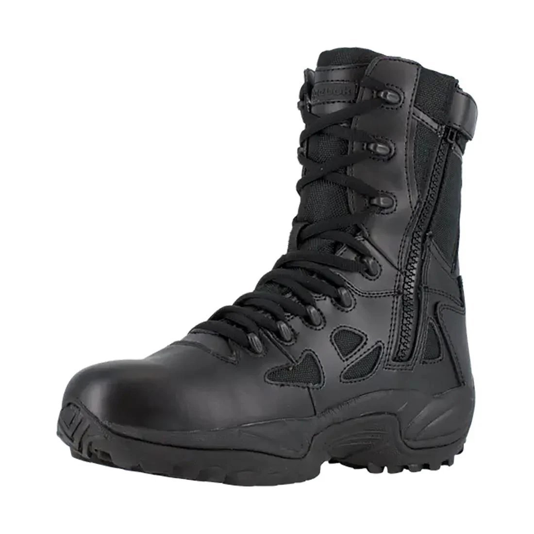 Women's Rapid Response Rb 8 Inch Soft-Toe Waterproof Military Work Boot Black - Image 4